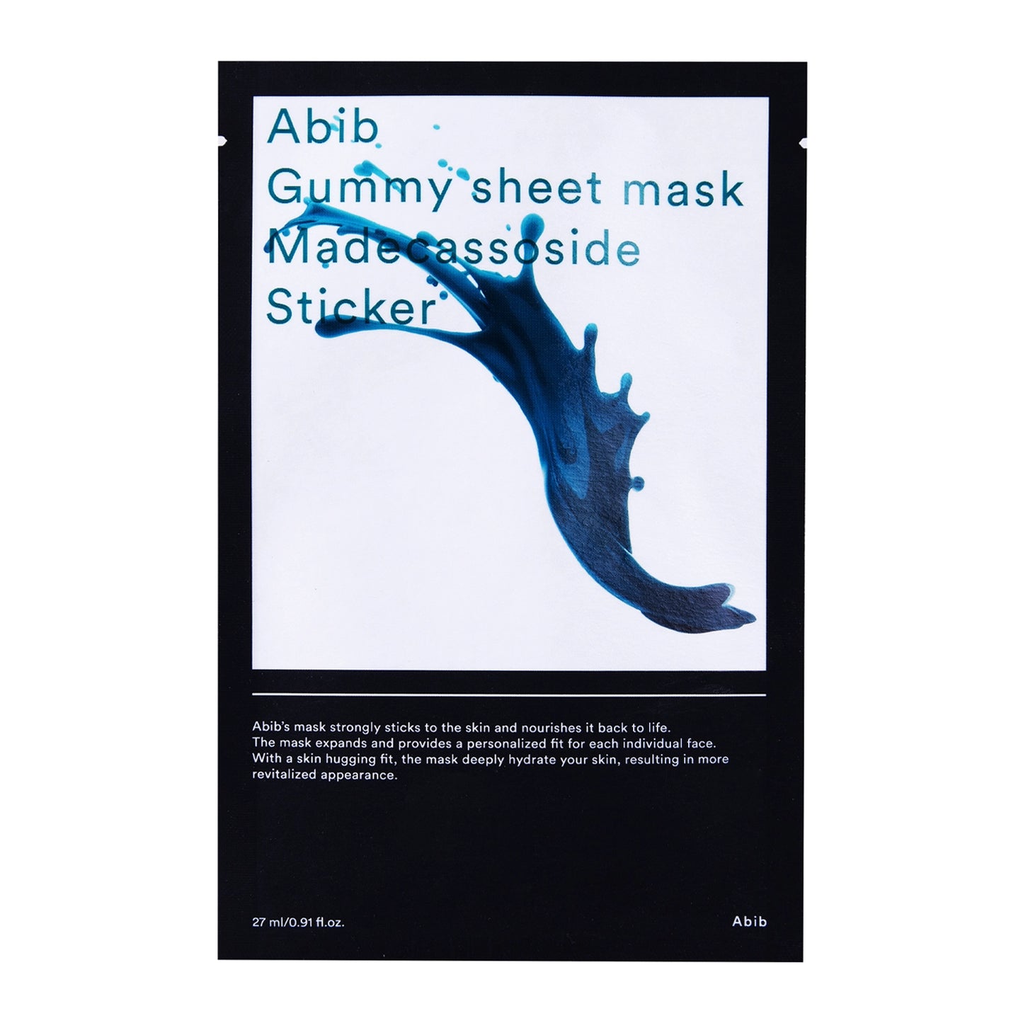 Abib - Gummy Sheet Mask Madecassoside Sticker - Fugtgivende Sheet Mask - 27ml
