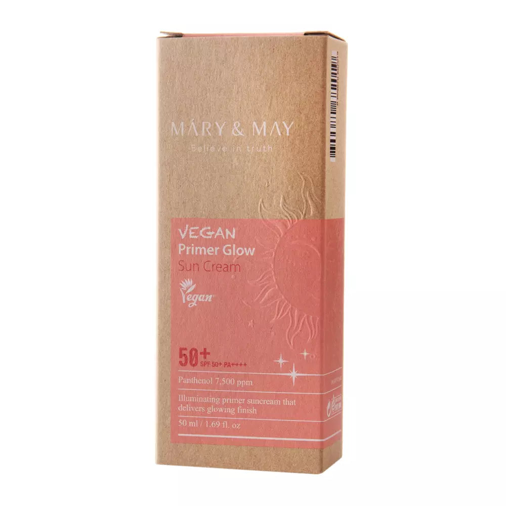 Mary&May - Vegan Primer Glow Sun Cream SPF50+/PA++++ - Anti-Sun Glow Primer - 50ml