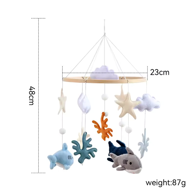 Sleepy Bear Wooden Crib Mobile