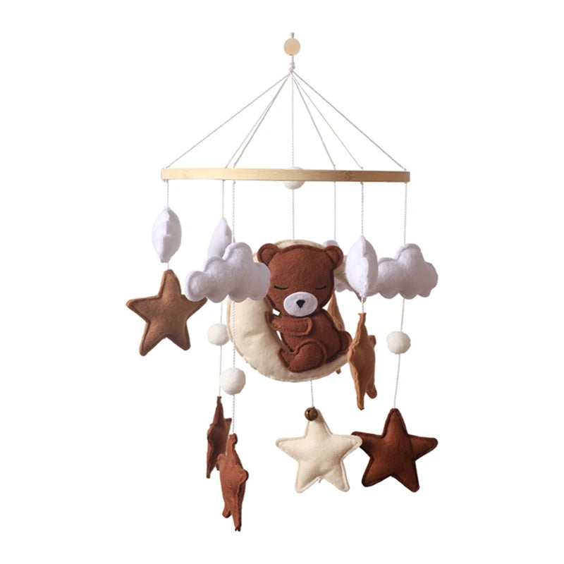 Sleepy Bear Wooden Crib Mobile