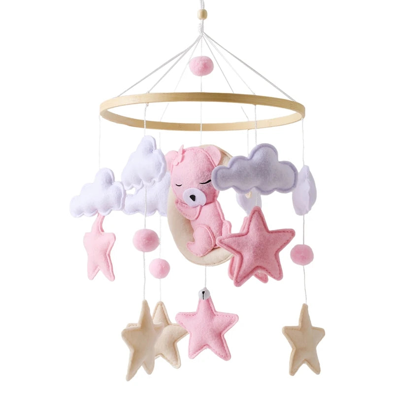 Sleepy Bear Wooden Crib Mobile