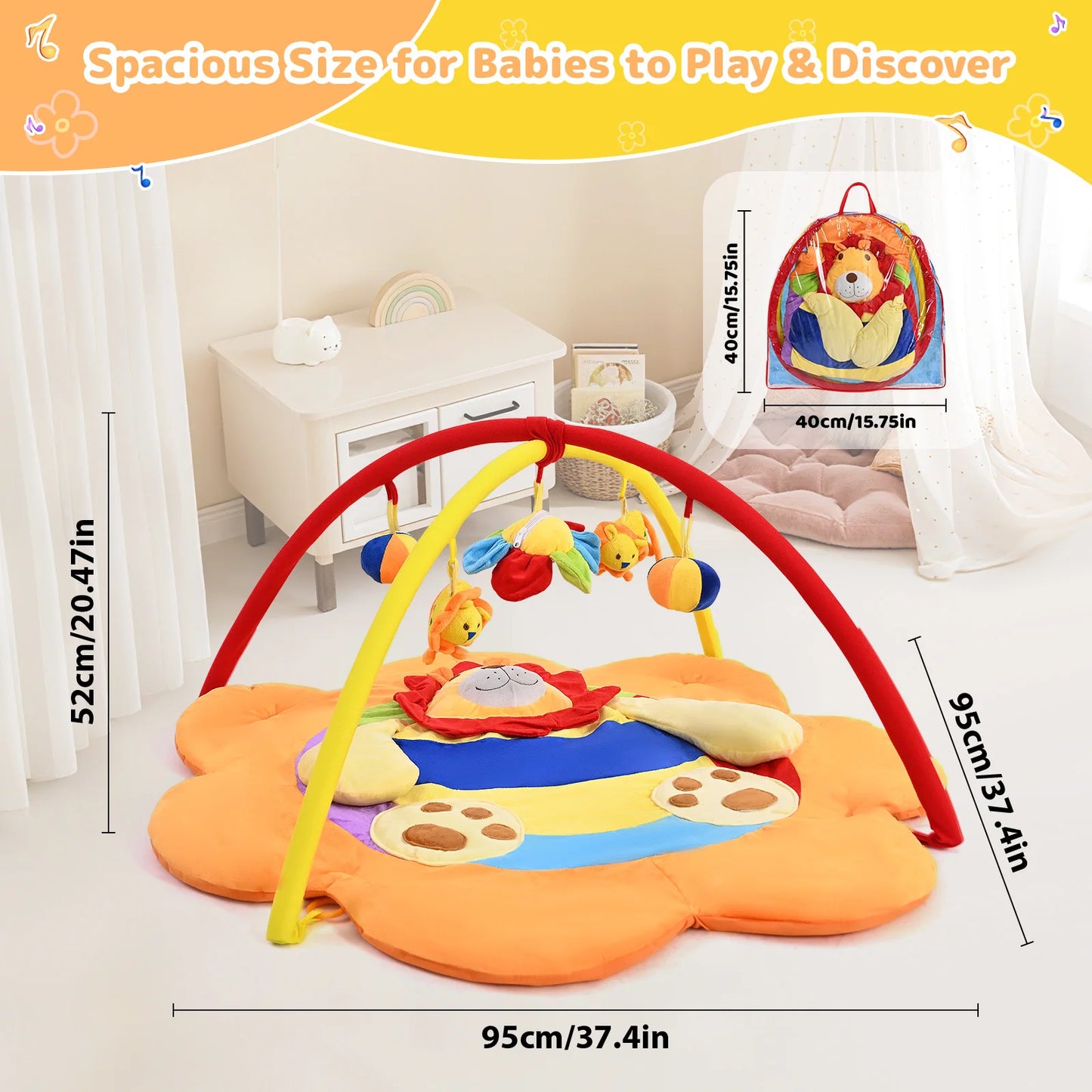 Aktivitetsmatta & babygym för spädbarn