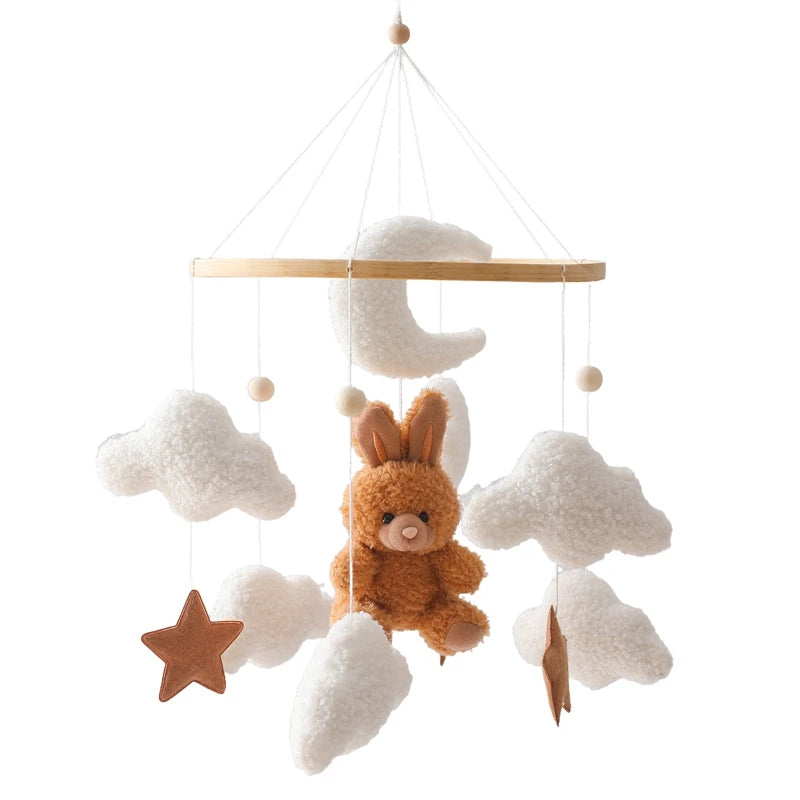 Sleepy Bear Wooden Crib Mobile
