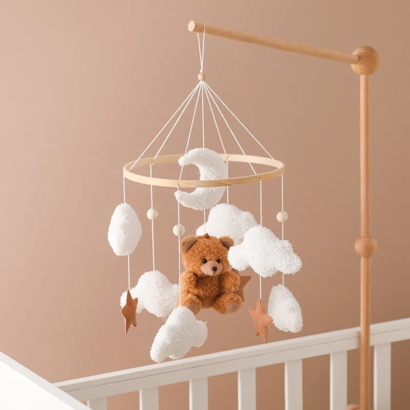 Sleepy Bear Wooden Crib Mobile
