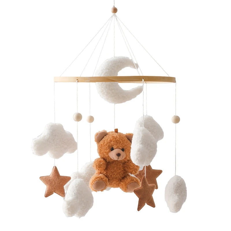Sleepy Bear Wooden Crib Mobile