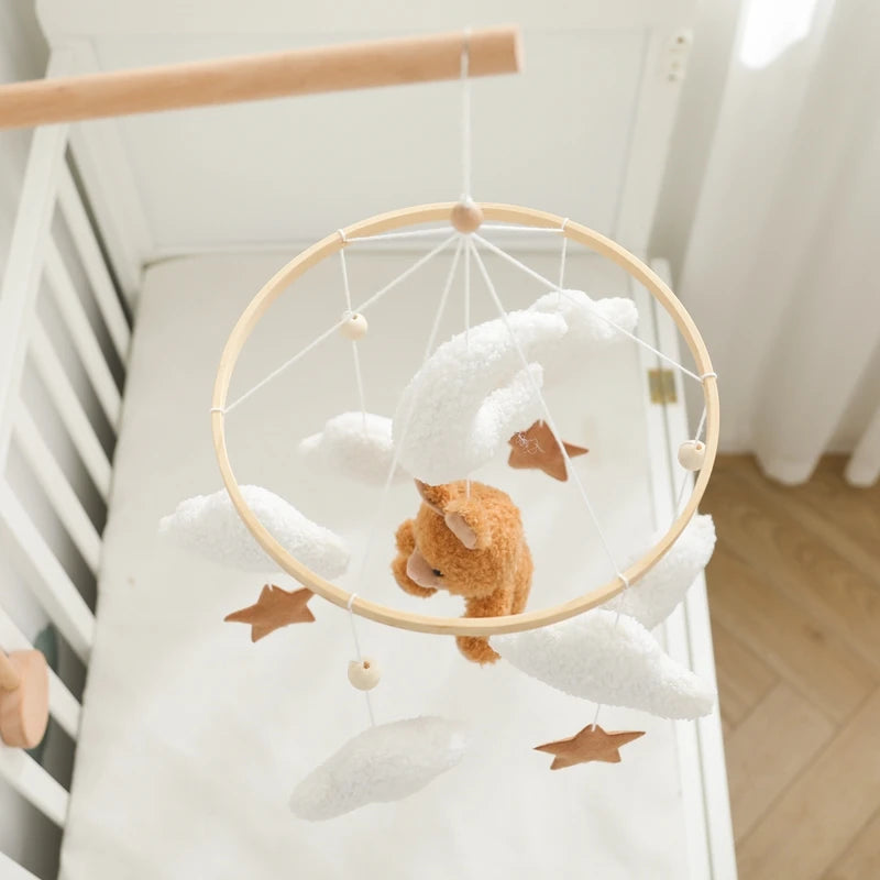 Sleepy Bear Wooden Crib Mobile