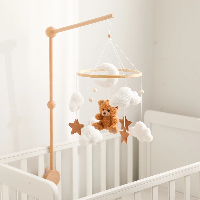 Sleepy Bear Wooden Crib Mobile