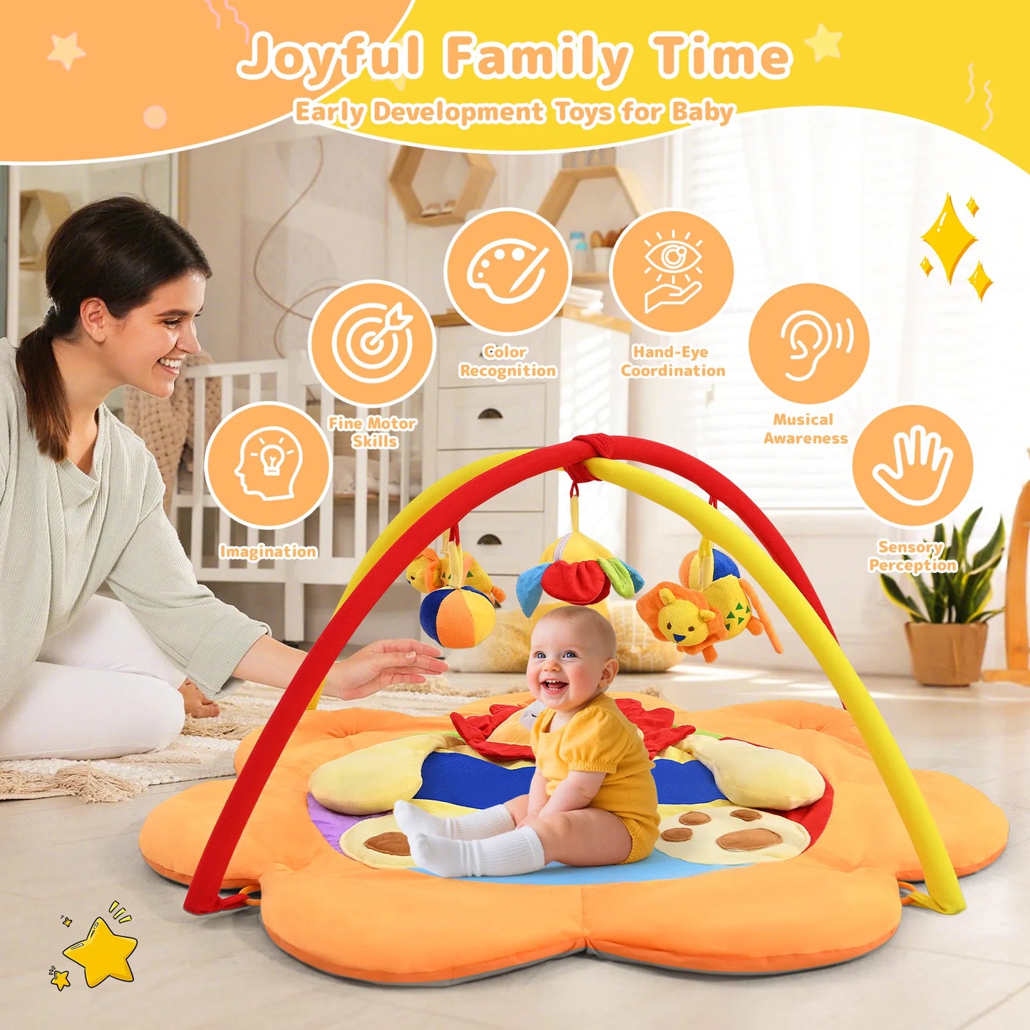 Aktivitetsmatta & babygym för spädbarn