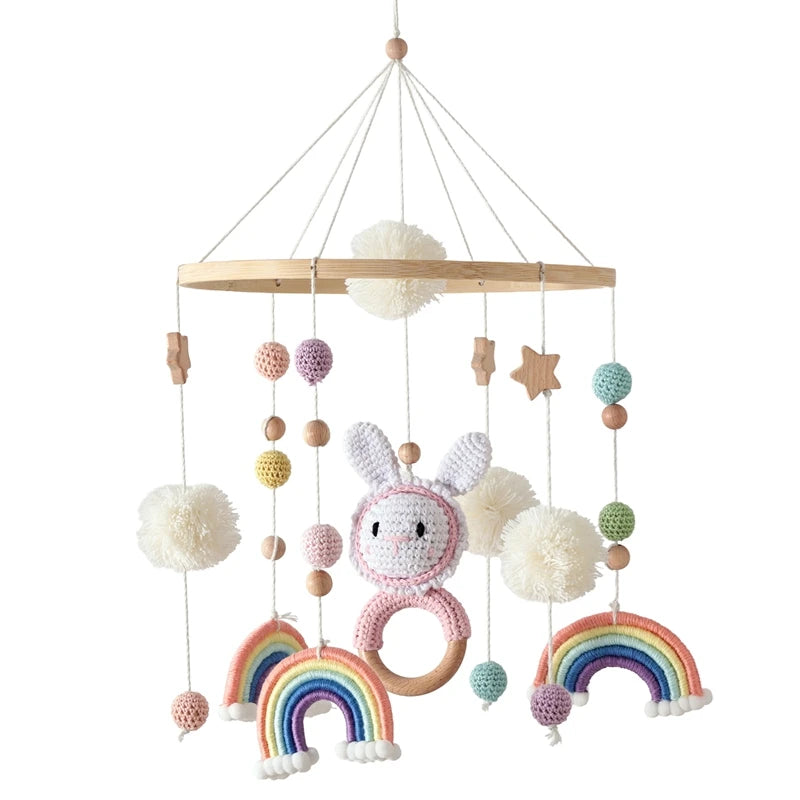 Sleepy Bear Wooden Crib Mobile