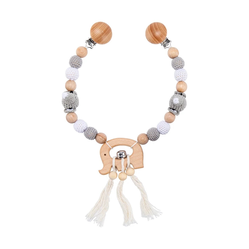 Virkat barnvagnshänge i trä