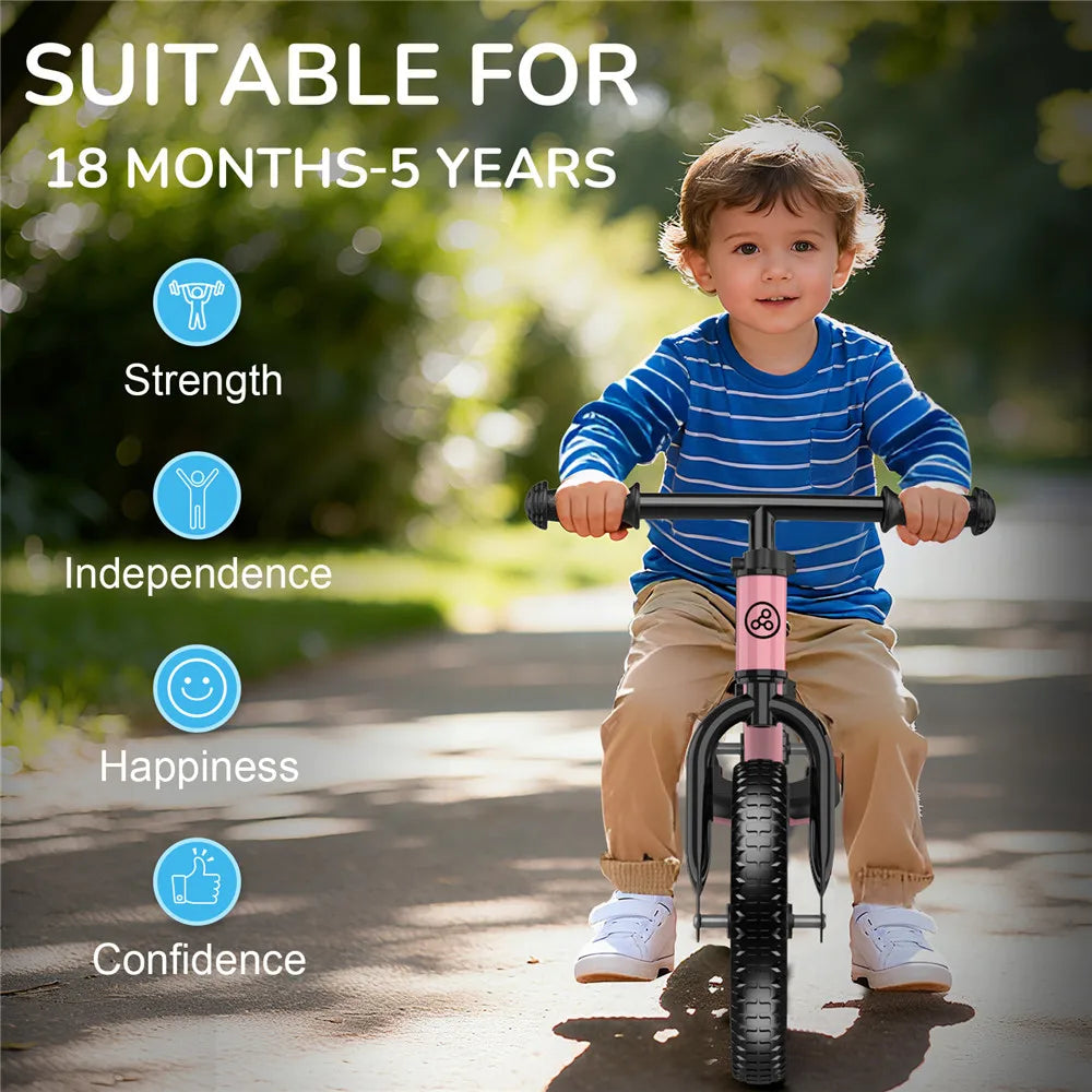 Balanscykel för barn 18–60 månader – 2-i-1 springcykel med justerbart styre & sadel
