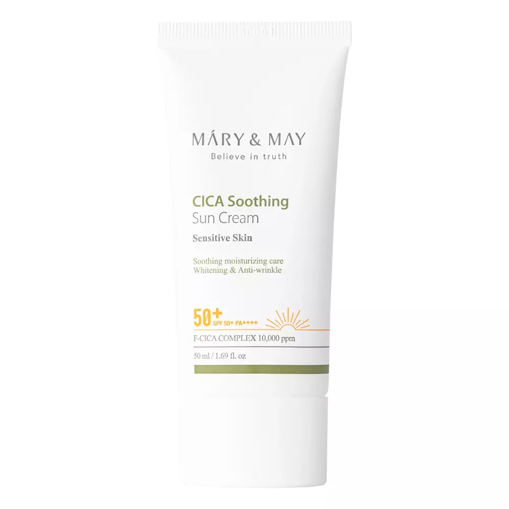 Mary&amp;May - Cica Soothing Sun Cream SPF50+/PA++++ - Soothing and Moisturizing Sunscreen - 50ml