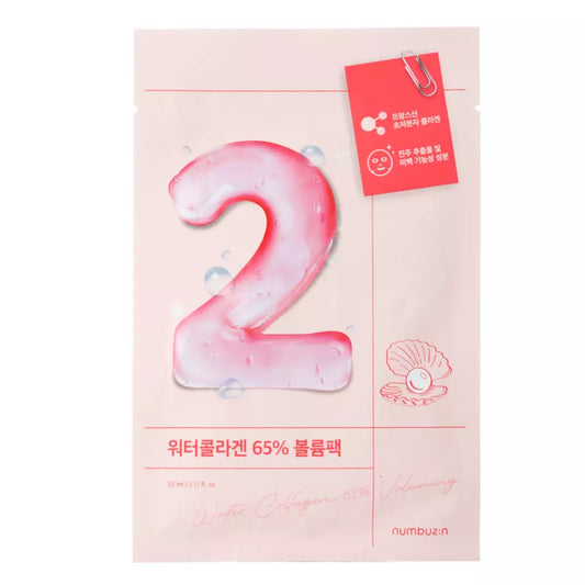 No.2 Water Collagen 65% Voluming Sheet Mask 33g