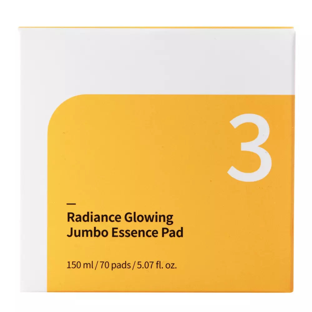 Numbuzin - No.3 Radiance Glowing Jumbo Essence Pad - Oplysende ansigtsflager - 70 stk.